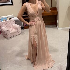 Lulus Blush Heavenly Hues Maxi Dress Size Small